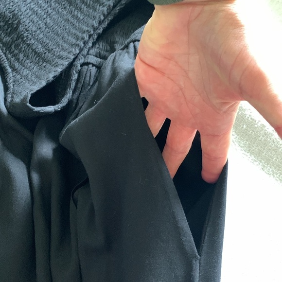 Japna black midi- maxi dress with fitted body and flowing skirt size small - Picture 10 of 10